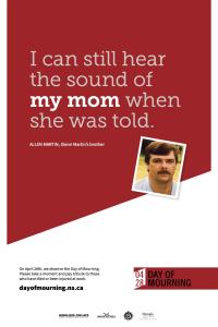 quote stating "I can still heard the sound of my mom when she was told"