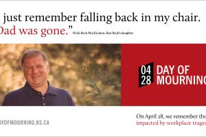 2023 Day of Mourning Poster featuring the story of Ron Beck